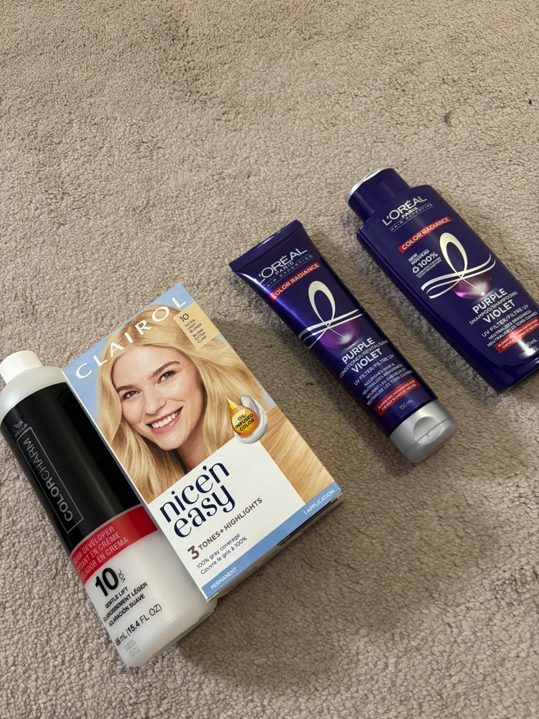Clairol Nice'n Easy & L'Oréal Purple Shampoo