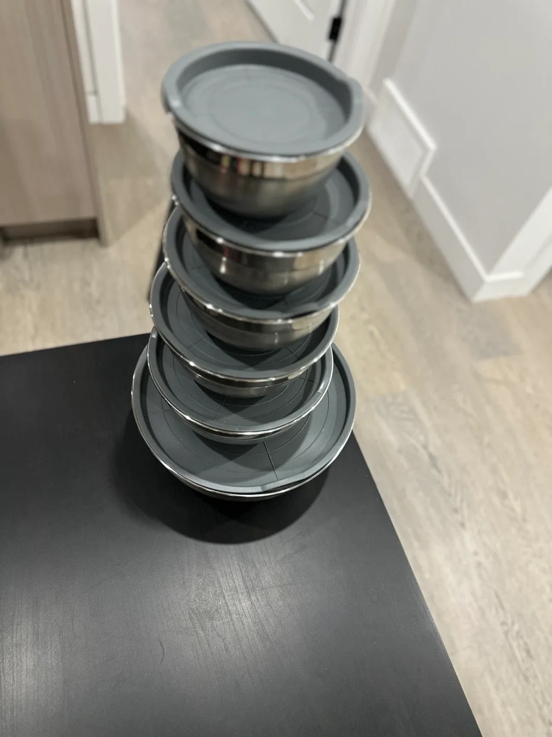 Stainless Steel Mixing Bowls - Set of 6 with Lids