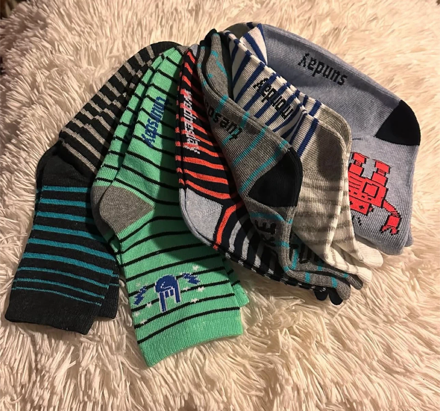 Kids' Socks - Days of the Week, Robot Design - photo 2