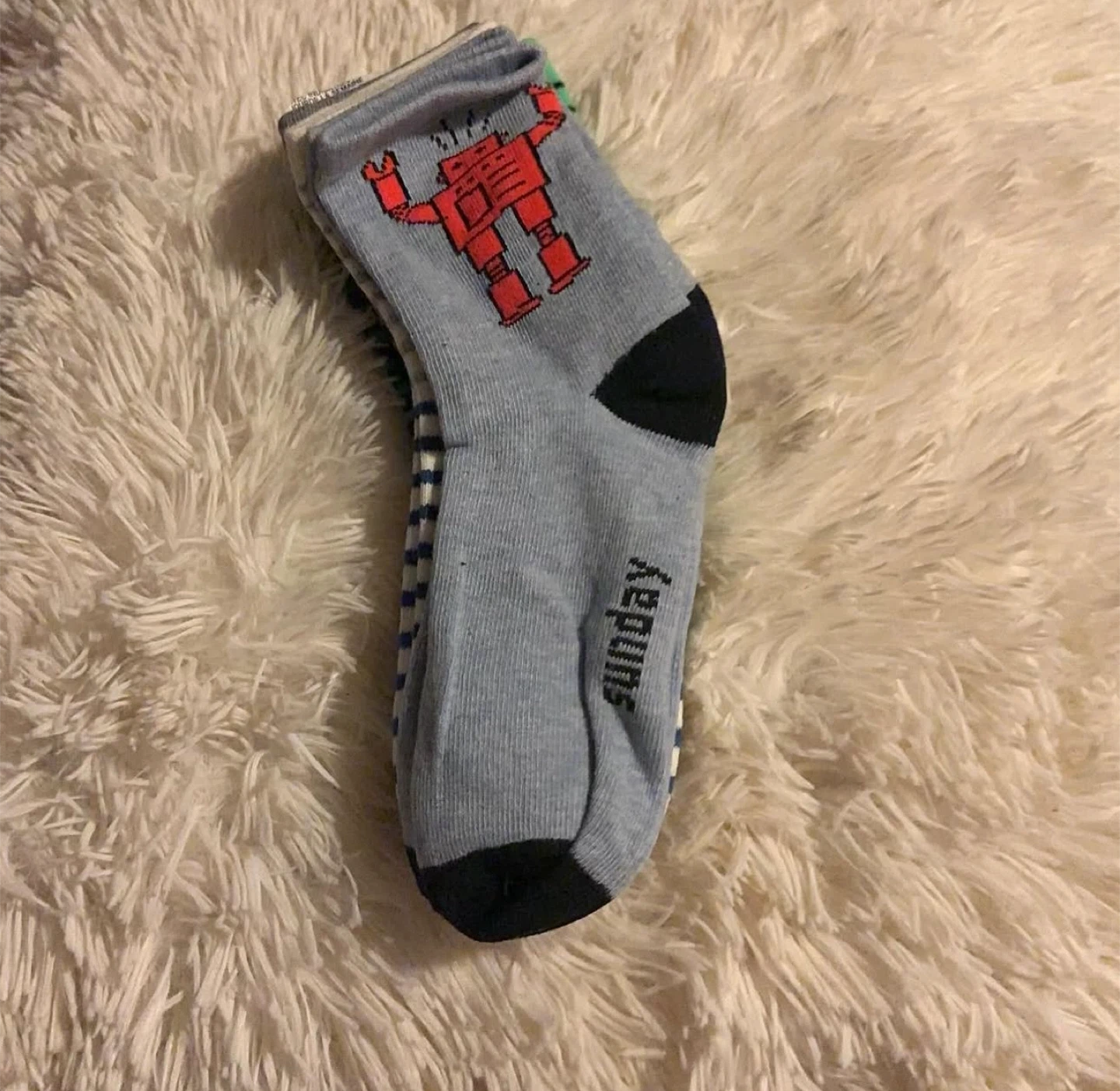 Kids' Socks - Days of the Week, Robot Design - photo 3