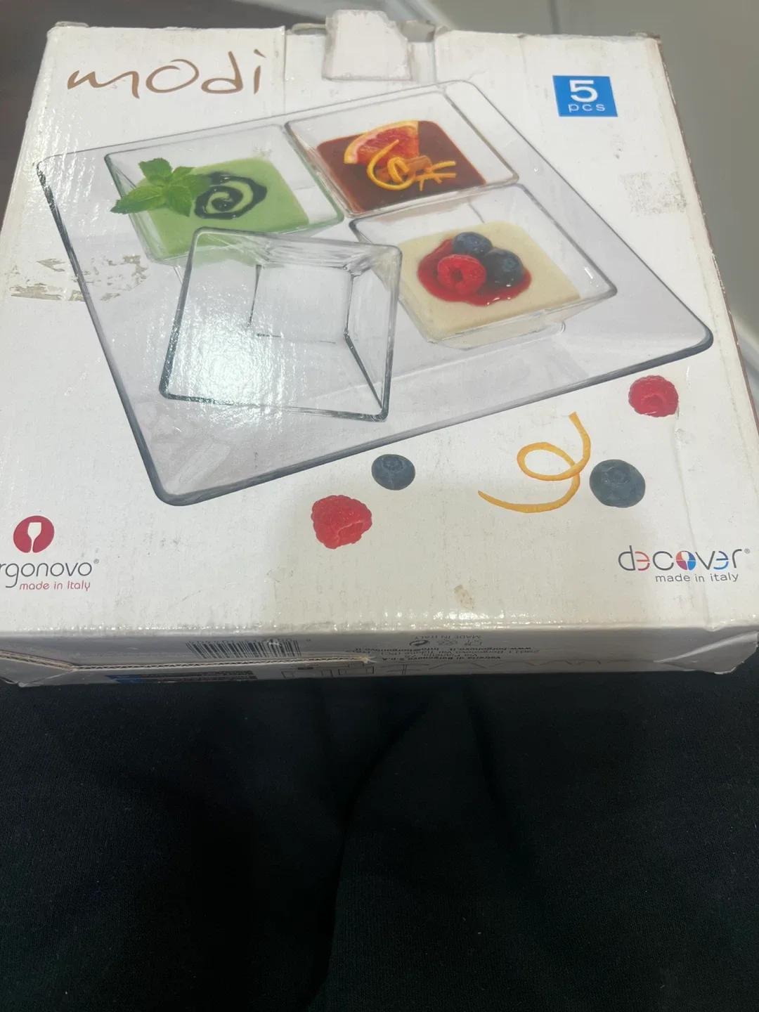 Modi Square Plate & Bowls Set - 5 pcs