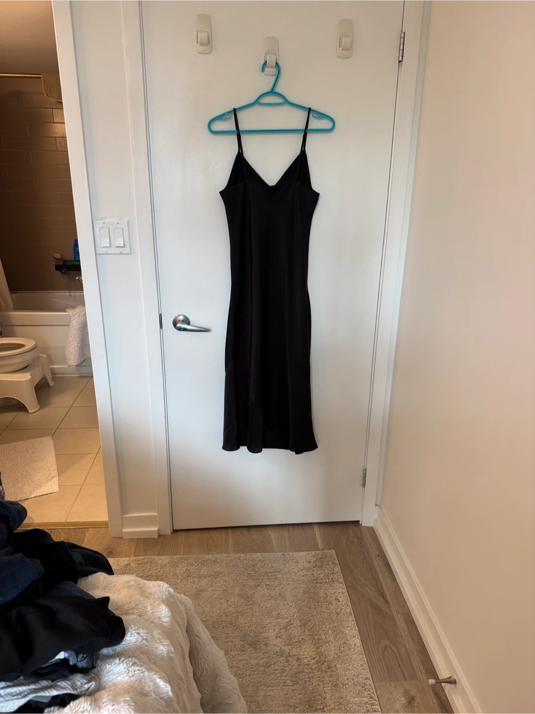 Black Slip Dress - Size Medium