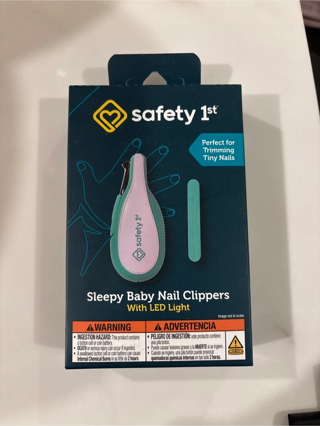 Safety 1st Sleepy Baby Nail Clippers with LED Light