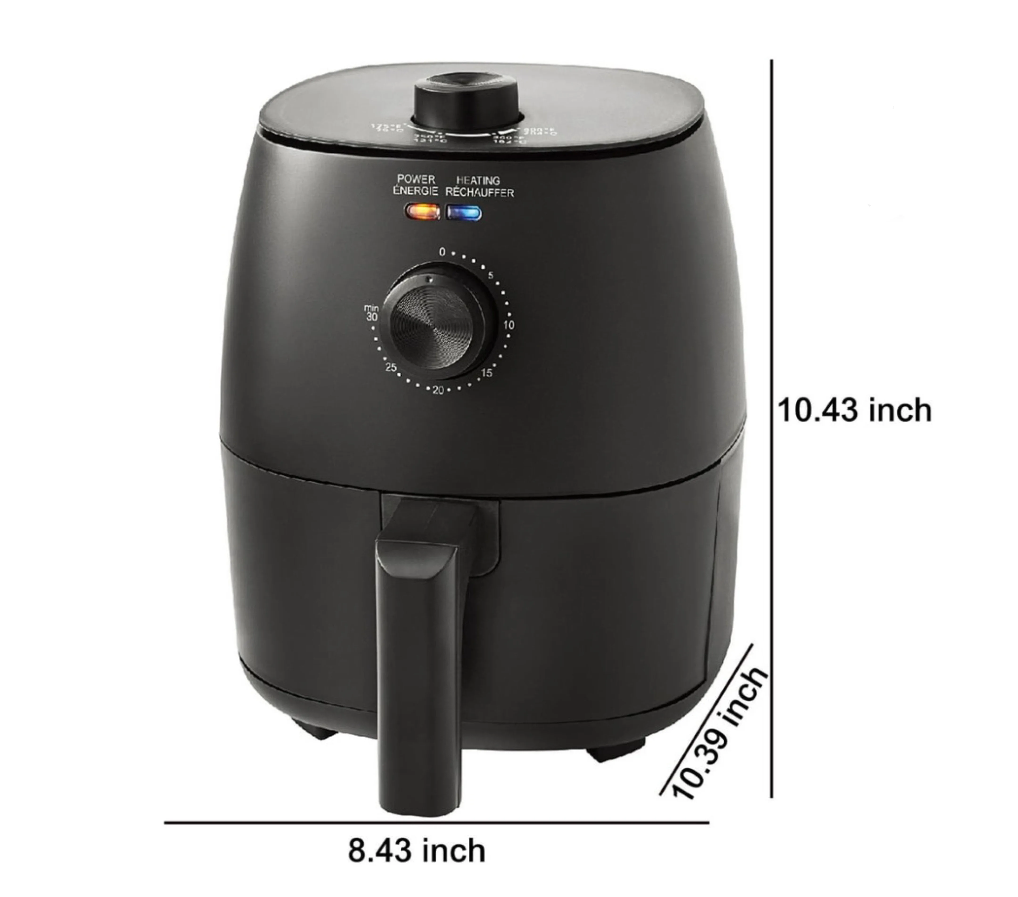 Black Air Fryer image indicator(4)