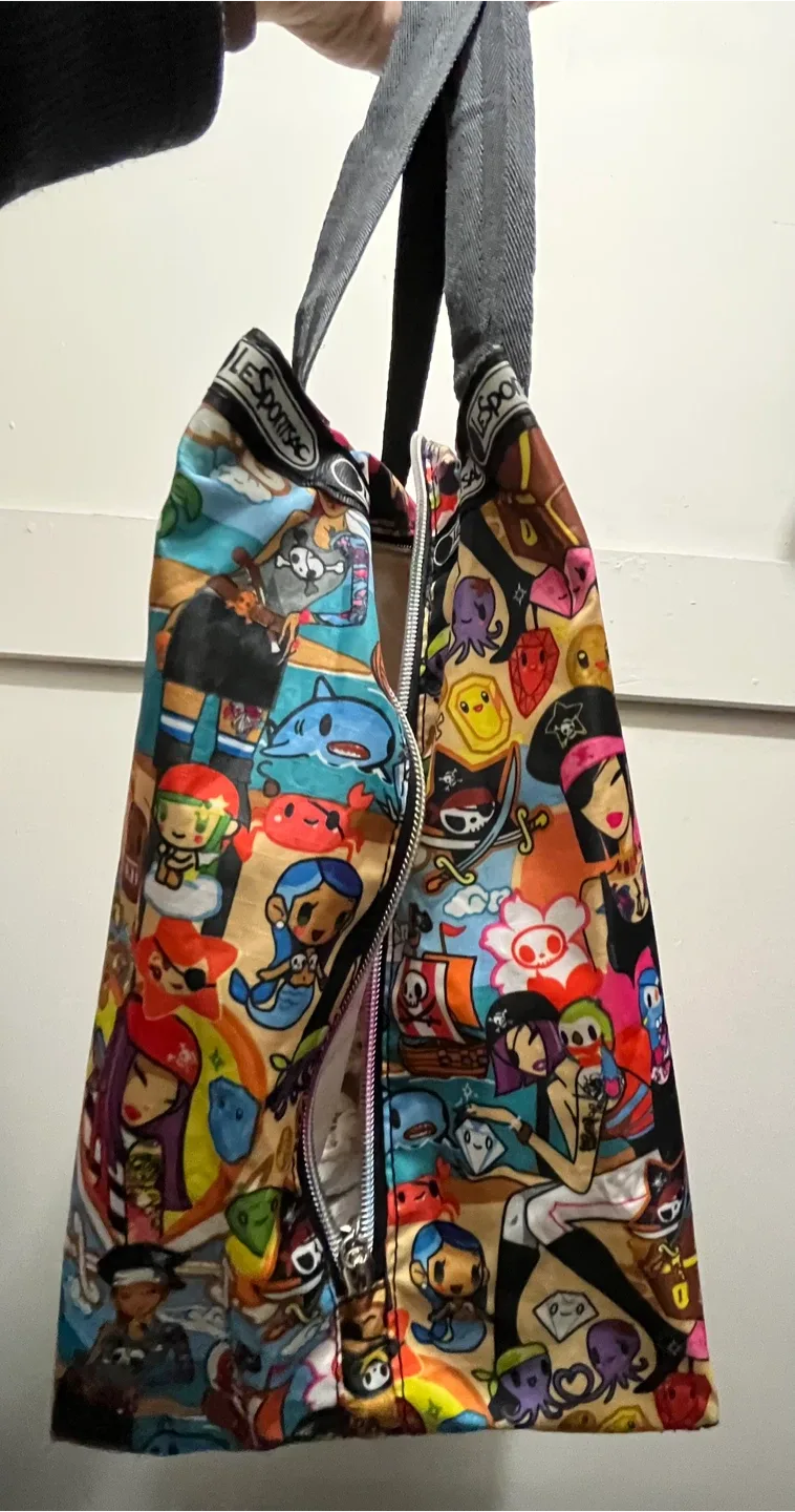LeSportsac Tokidoki Tote Bag, colourful pirate design image indicator(4)