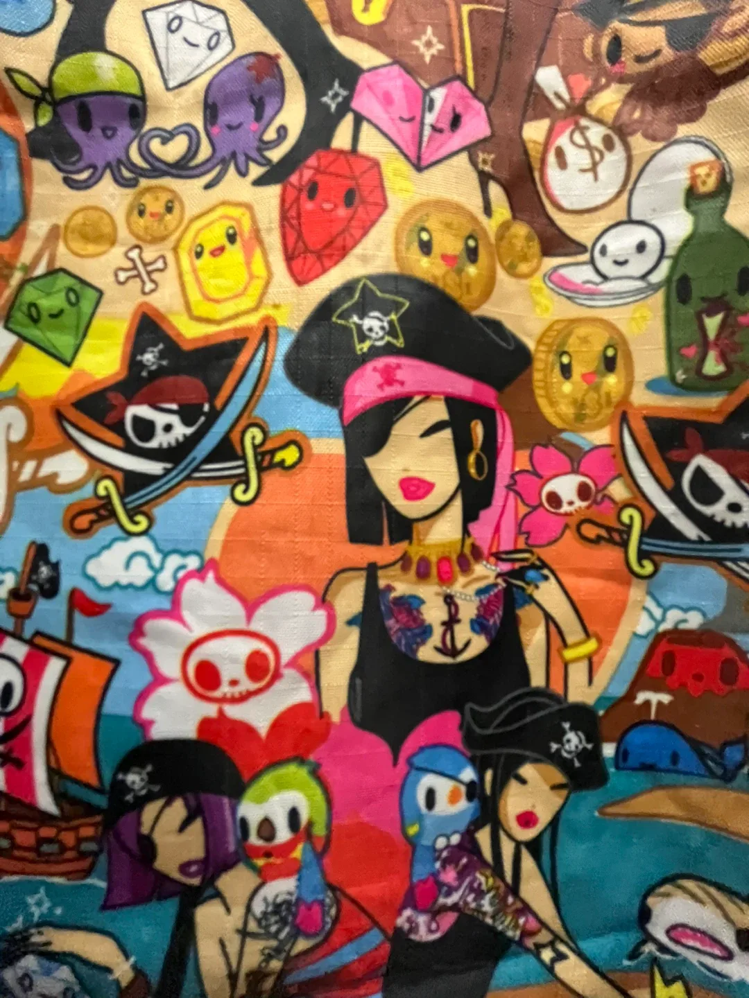 LeSportsac Tokidoki Tote Bag, colourful pirate design image indicator(3)
