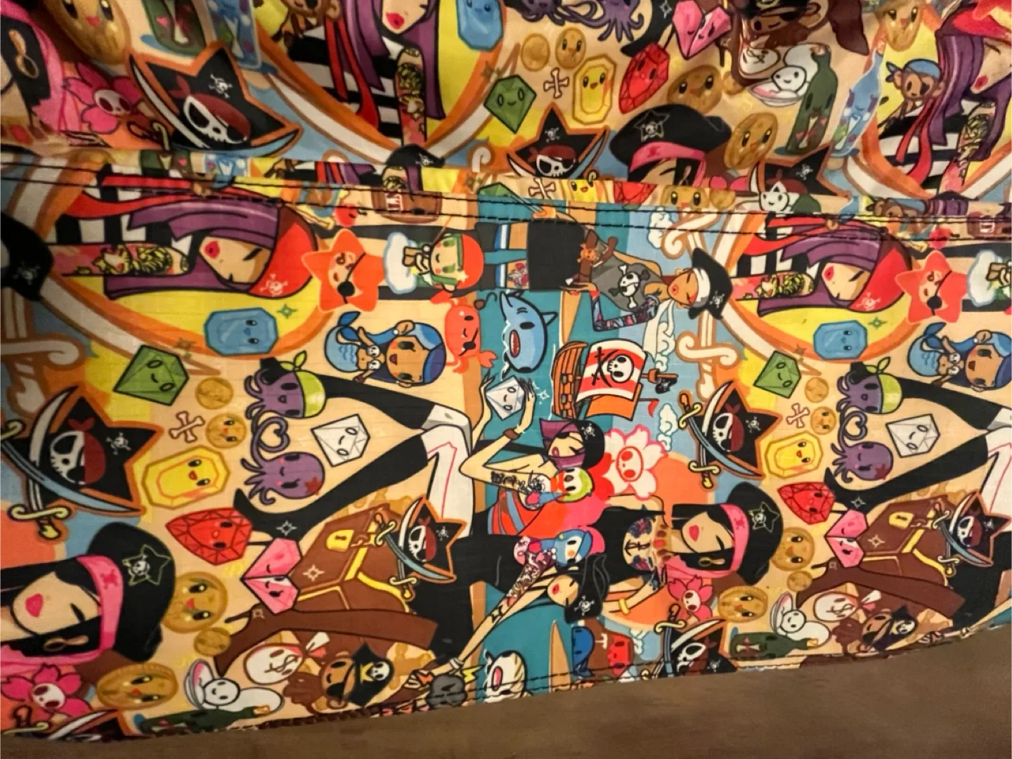 LeSportsac Tokidoki Tote Bag, colourful pirate design image indicator(5)