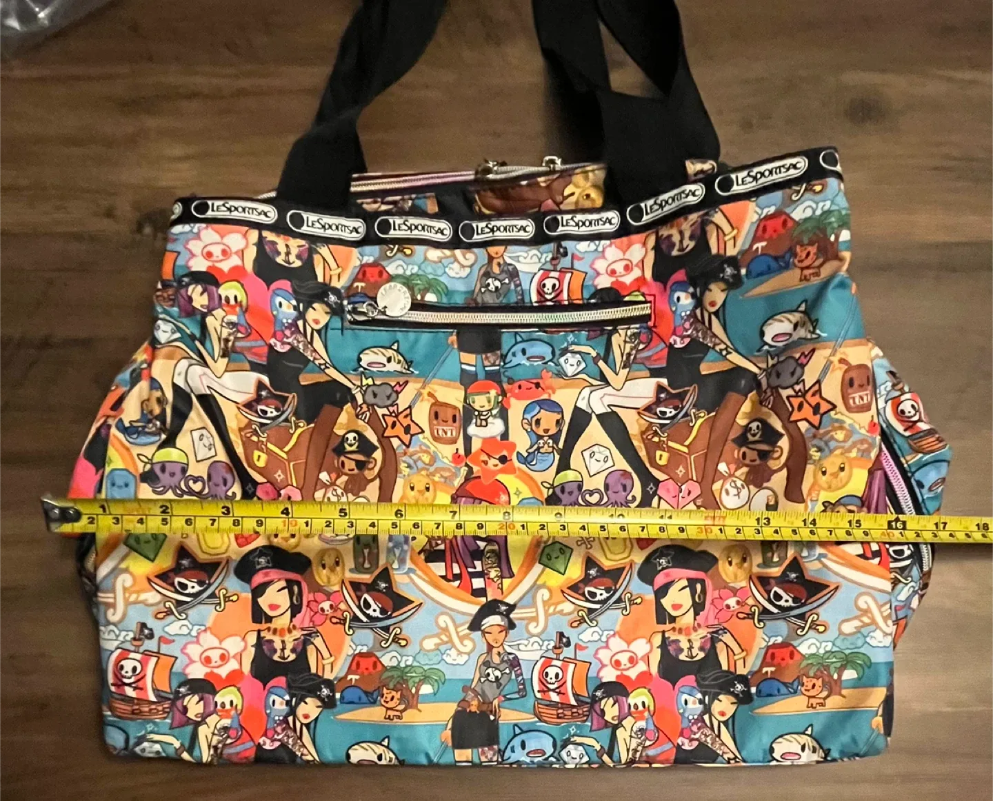LeSportsac Tokidoki Tote Bag, colourful pirate design image indicator(2)