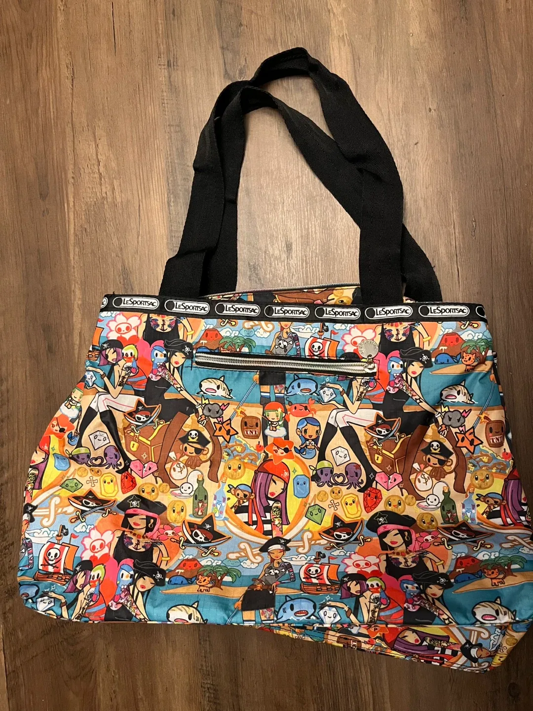 LeSportsac Tokudoki Tote Bag, colourful pirate design