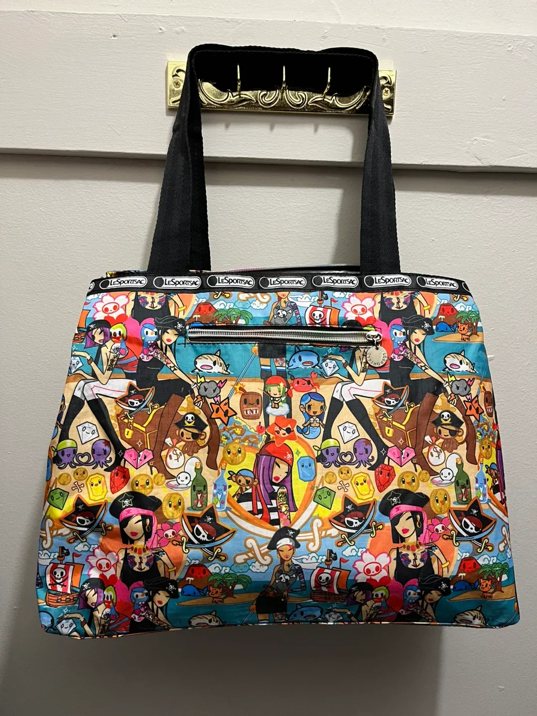 LeSportsac Tokidoki Tote Bag, colourful pirate design image indicator(7)