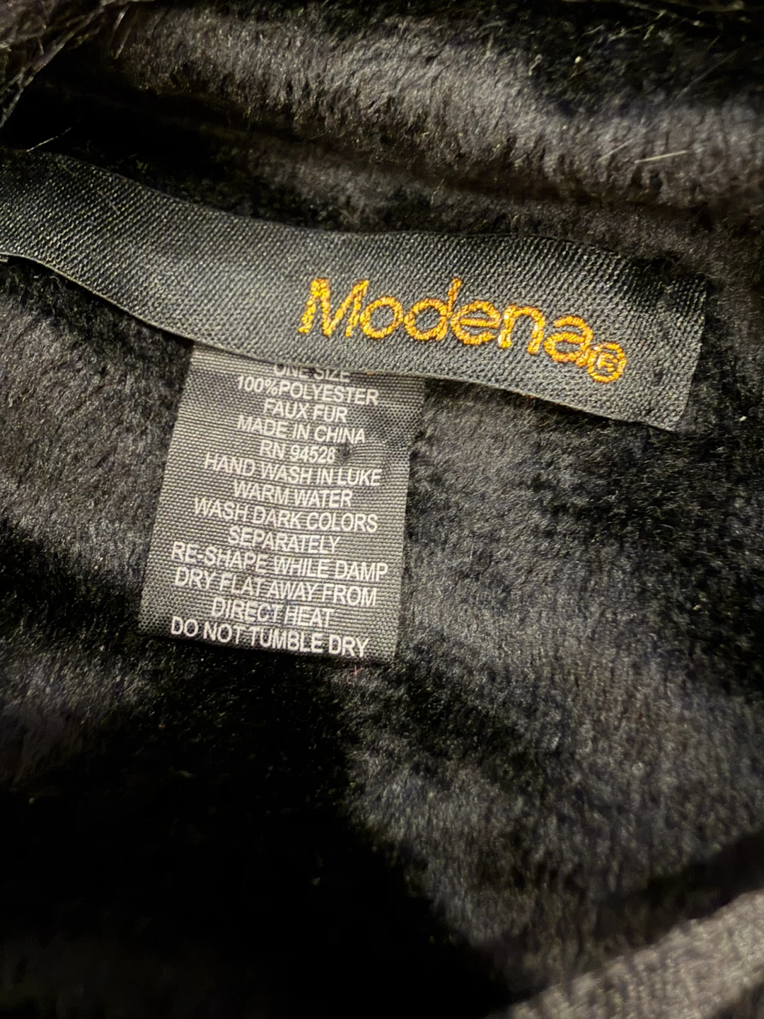 Modenae Black Faux Fur Vest - One Size - photo 5