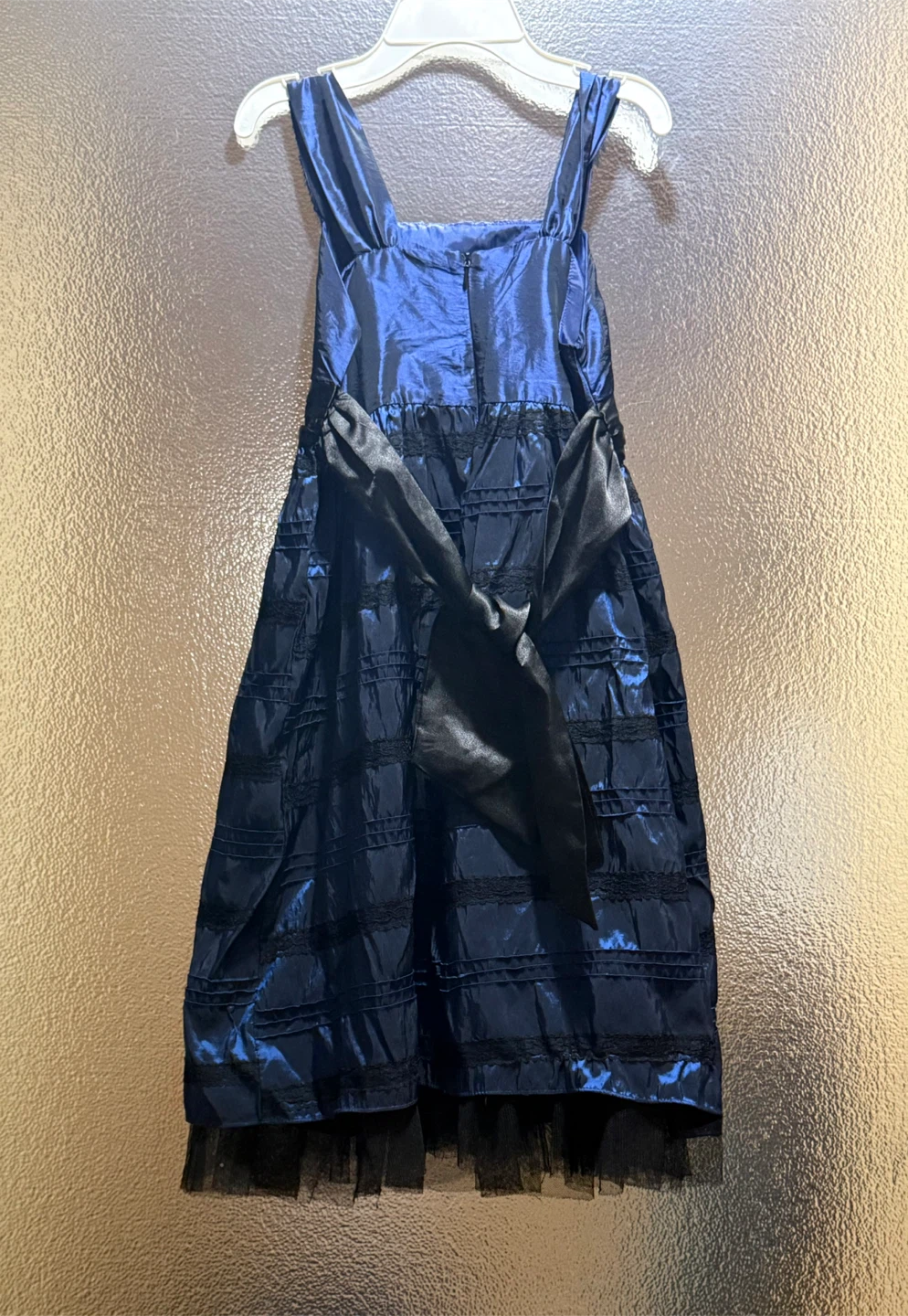 Beautiful Blue & Black Girls dress size 12 - photo 2