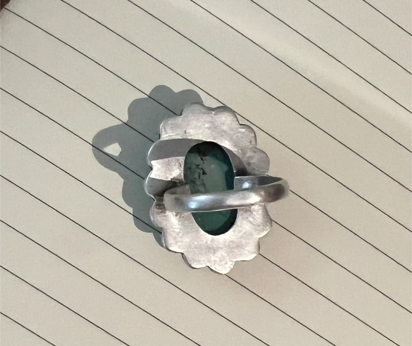 Vintage Sterling Silver Turquoise Ring image indicator(3)