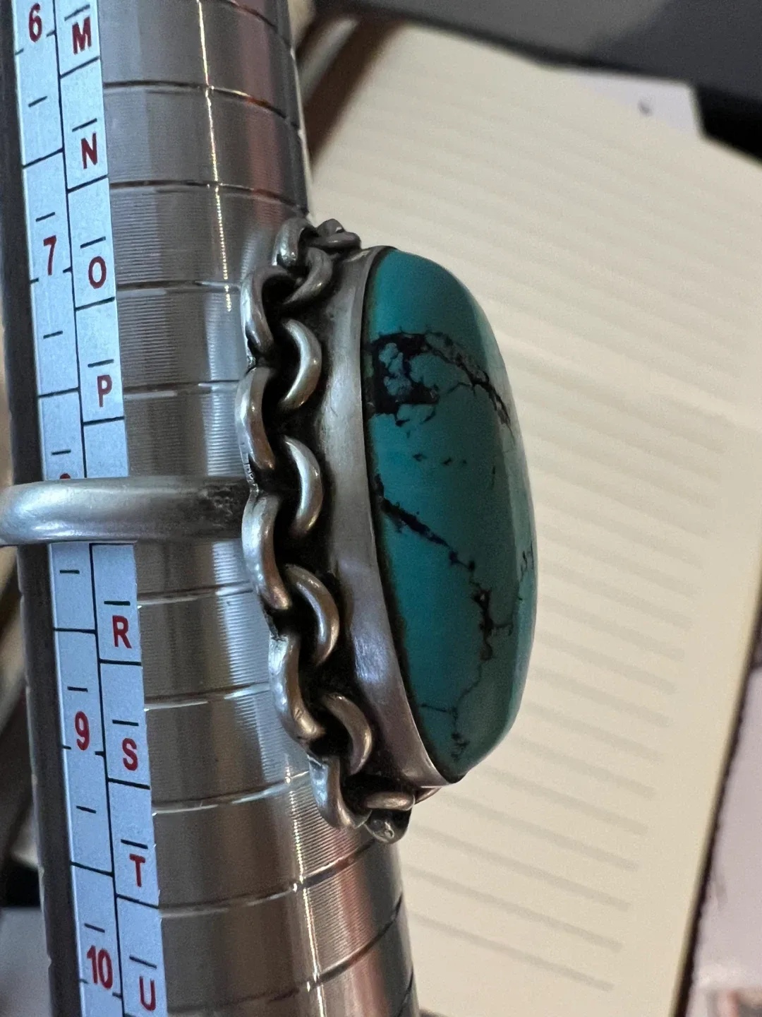 Vintage Sterling Silver Turquoise Ring image indicator(8)