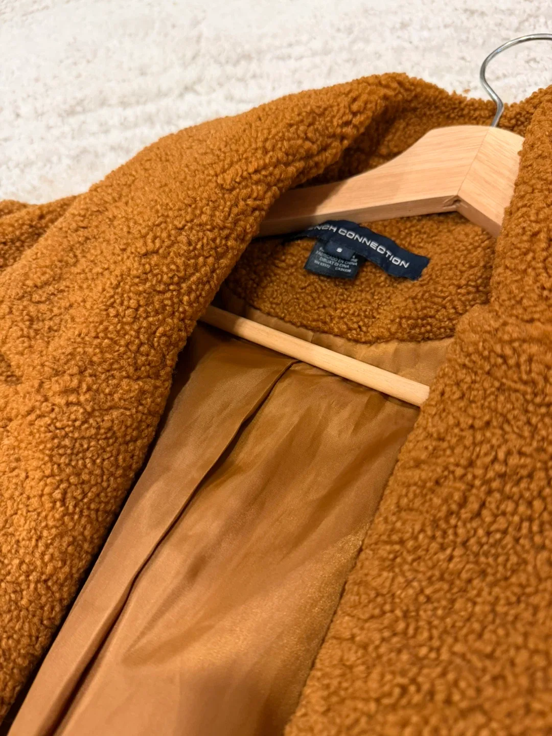 French Connection Brown Teddy Coat - Size Small image indicator(5)