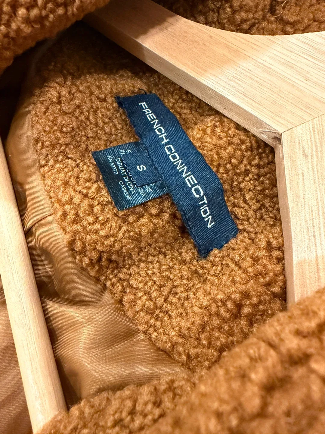 French Connection Brown Teddy Coat - Size Small image indicator(4)