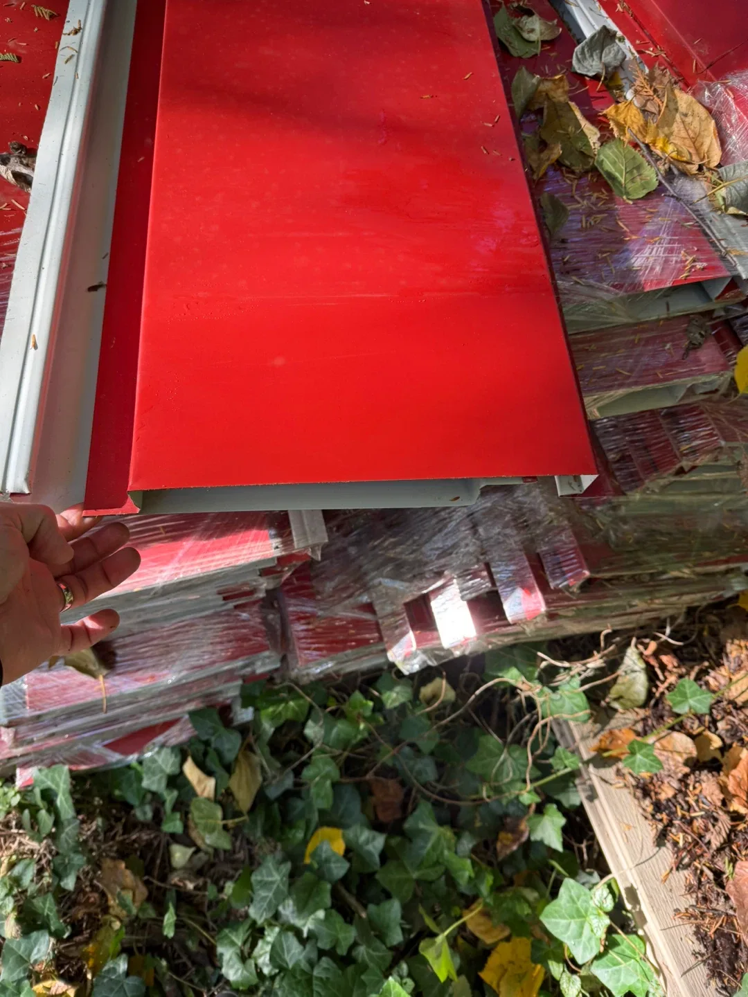 Red Metal Roofing Panels