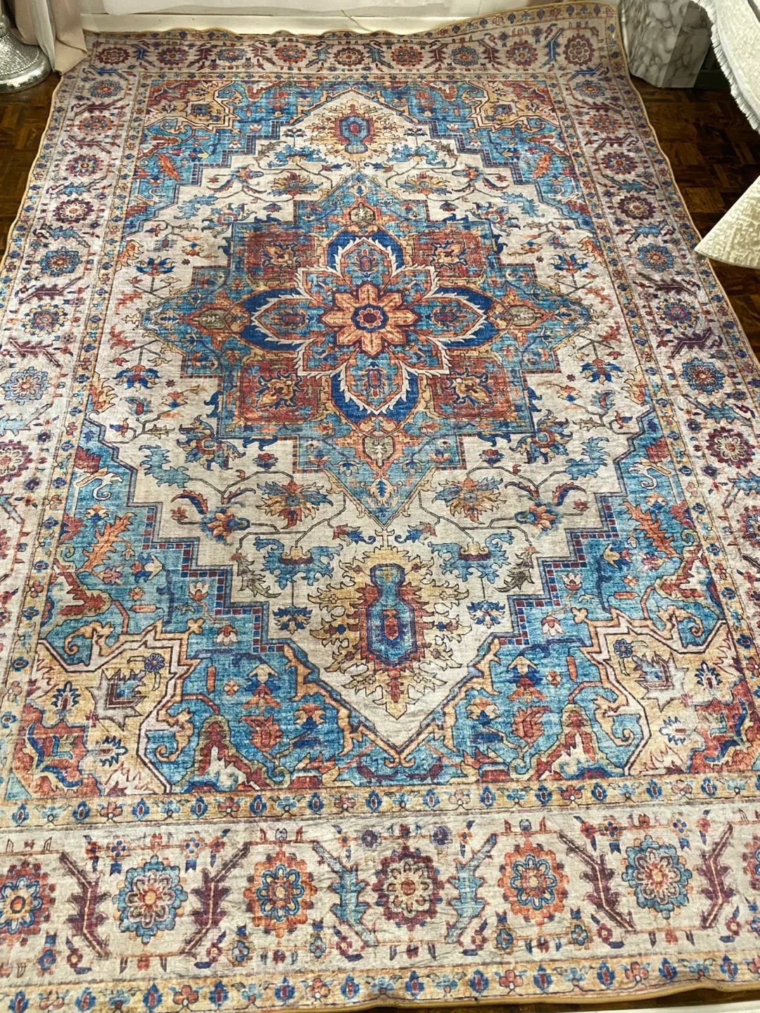 Area Rug - Blue, Orange image indicator(8)