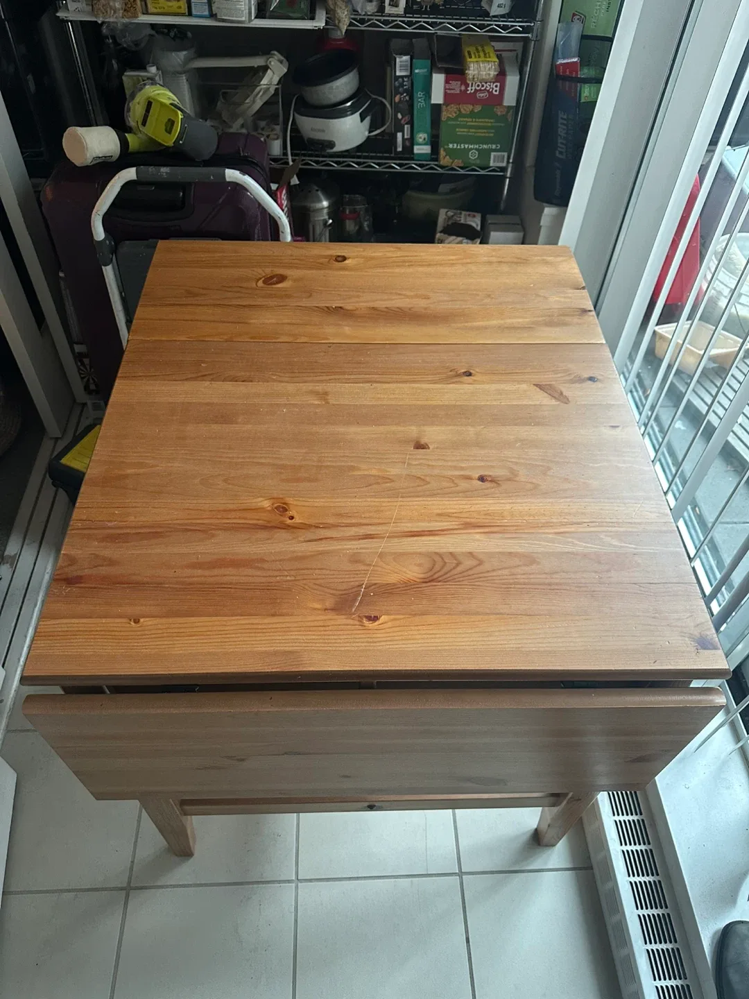 Wooden Drop Leaf Table - 46" x 31" image indicator(5)