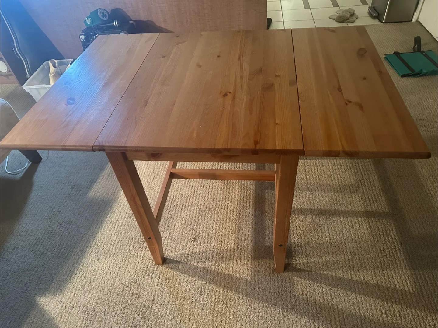 Wooden Drop Leaf Table - 46" x 31"