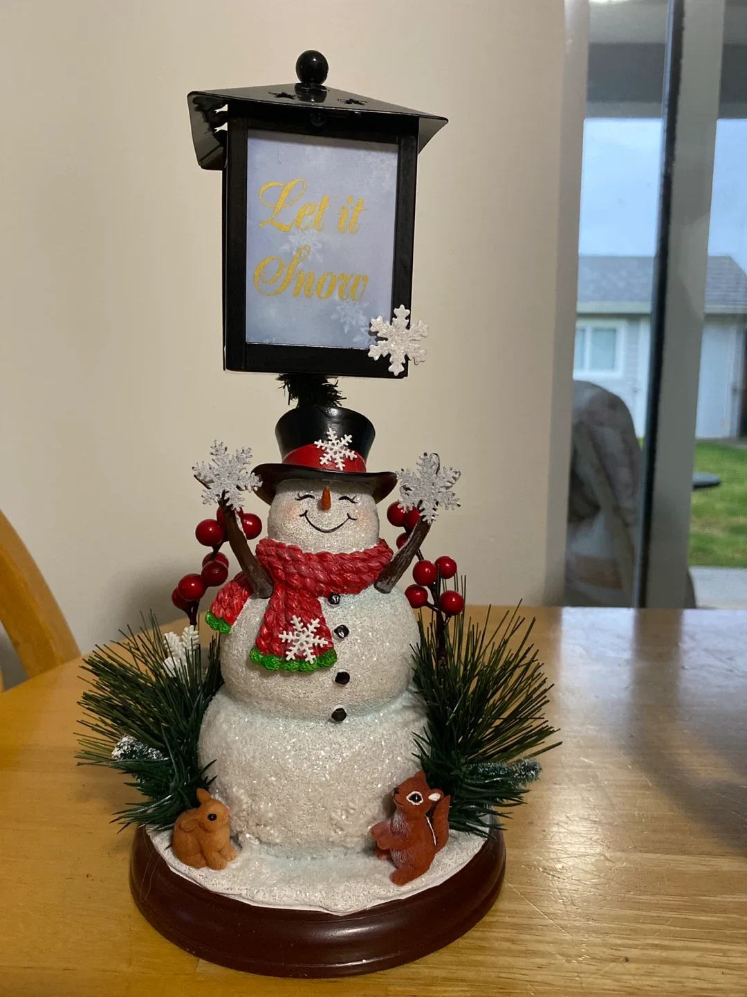 Bradford Exchange "Let It Snow" Snowman Lantern