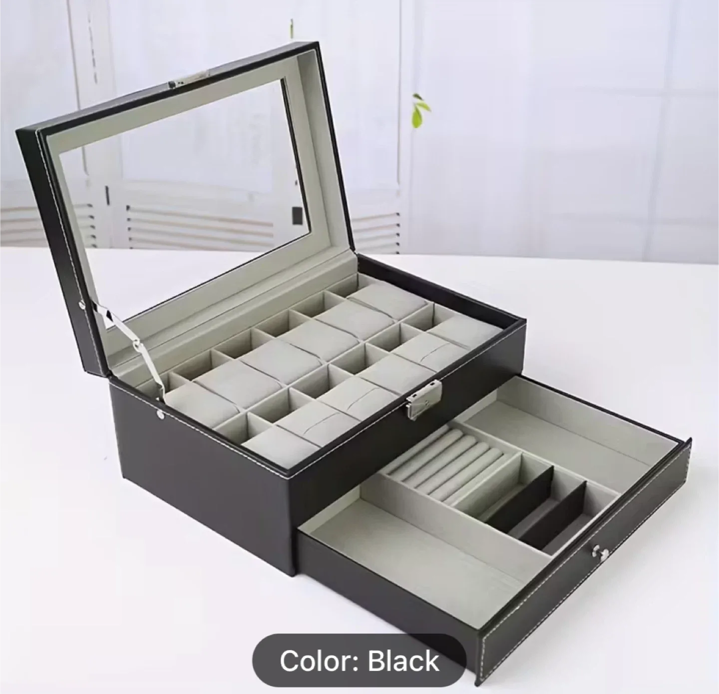 Black Watch & Jewelry Display Case