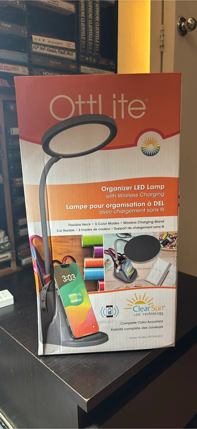 OttLite Organizer LED Lamp w/ Wireless Charging