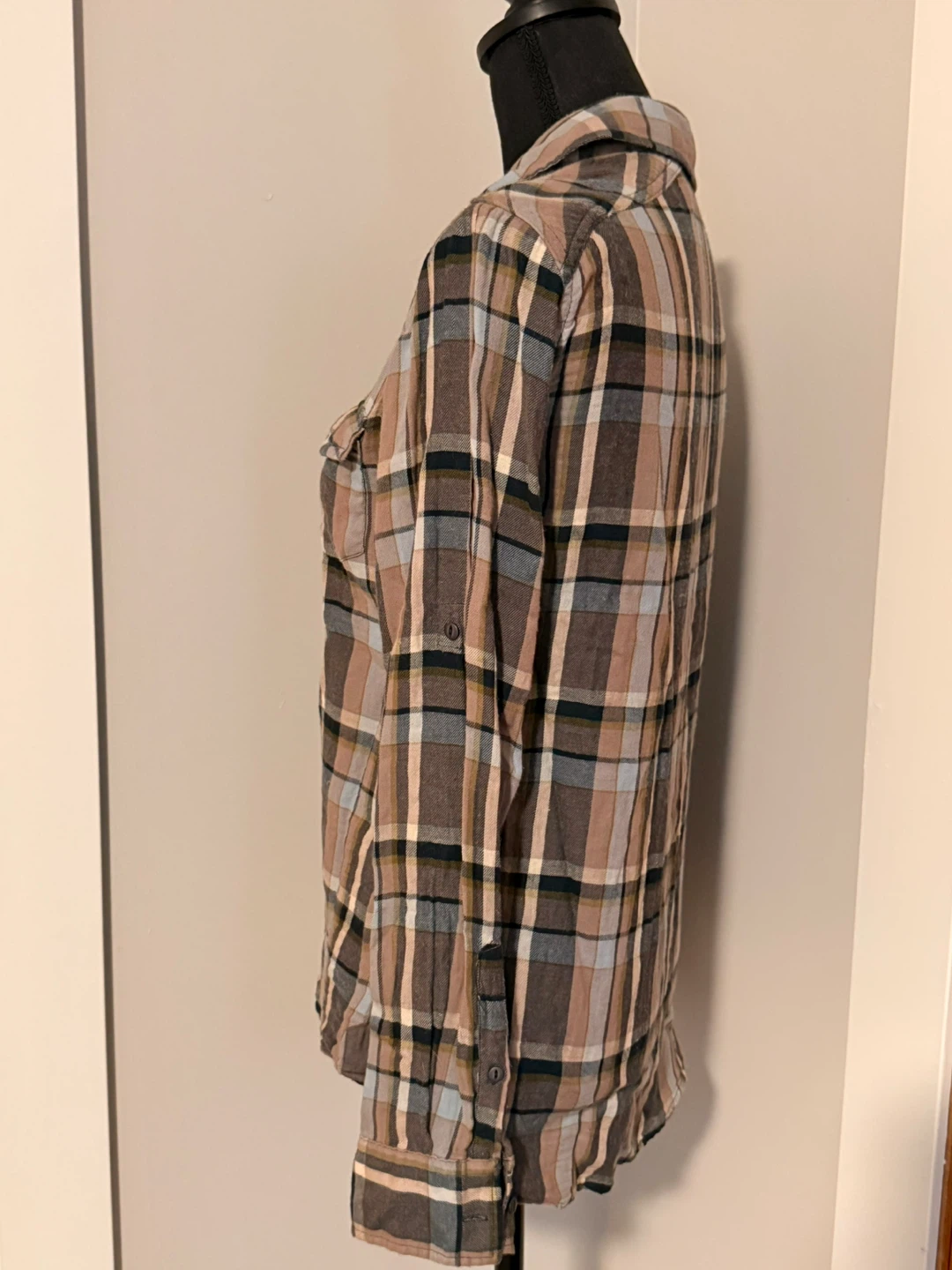 JACHS Girlfriend Plaid Flannel Shirt - Size S - photo 2
