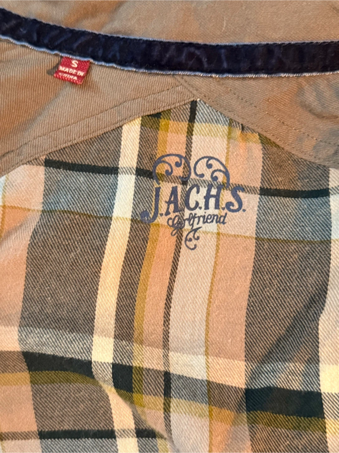 JACHS Girlfriend Plaid Flannel Shirt - Size S - photo 4