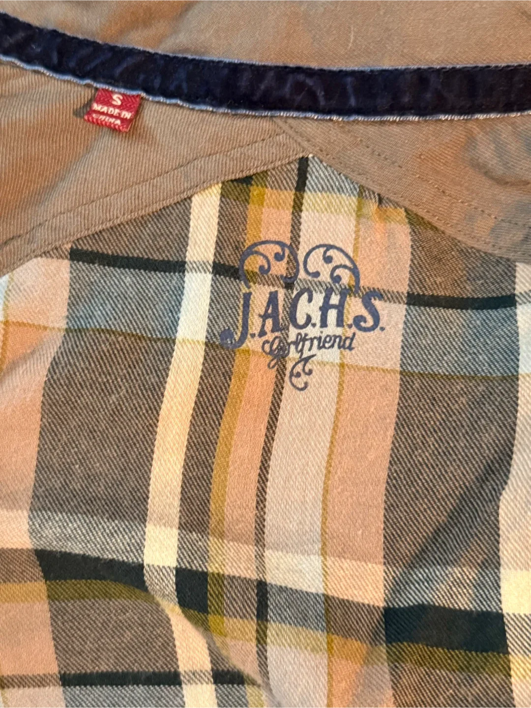 JACHS Girlfriend Plaid Flannel Shirt - Size S image indicator(4)