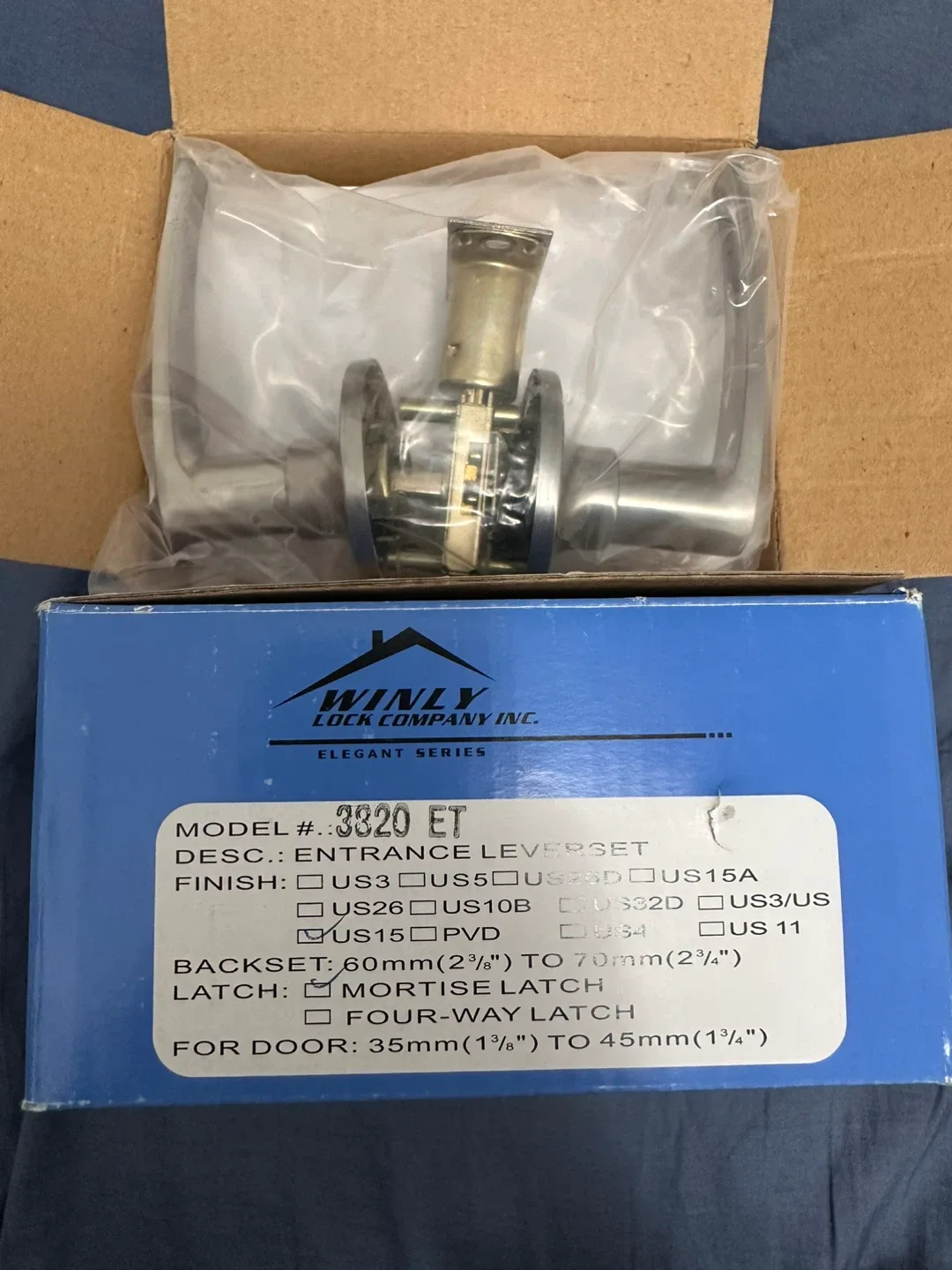 Winly 3820 ET Entrance Leverset - New in Box image indicator(2)