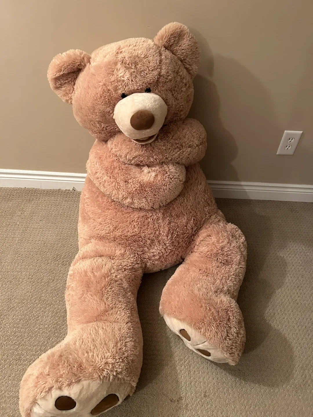 Giant Plush Teddy Bear.                            5 feet tall