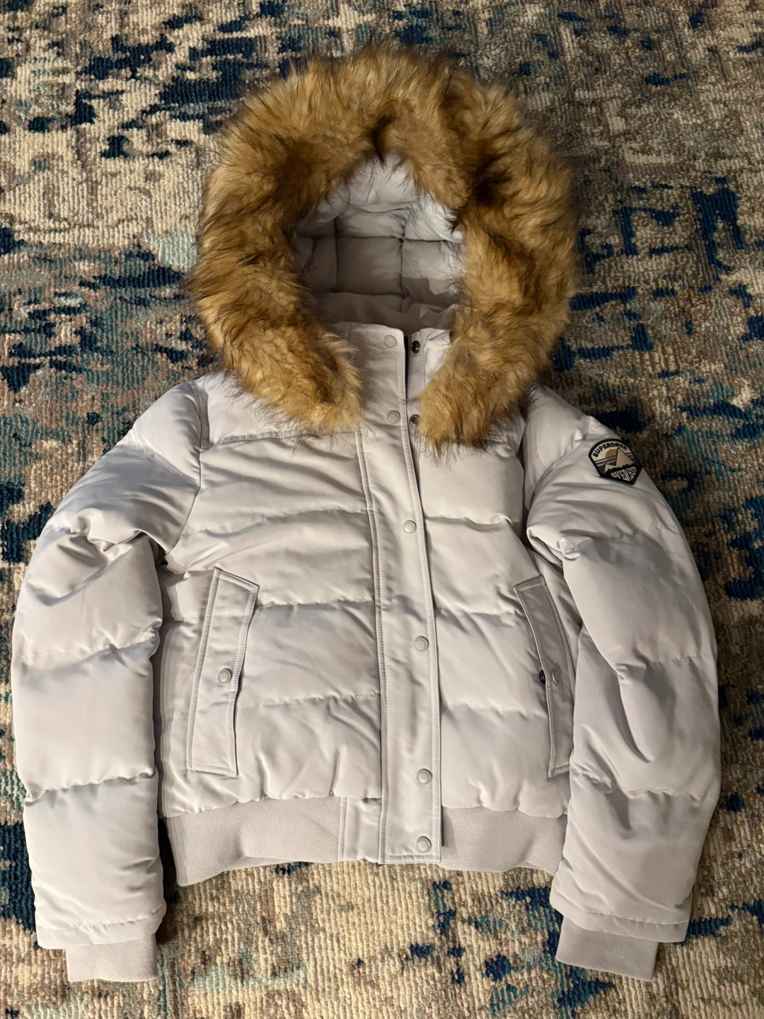 Superdry Everest Hooded Bomber Jacket - Moonlight Grey - photo 5