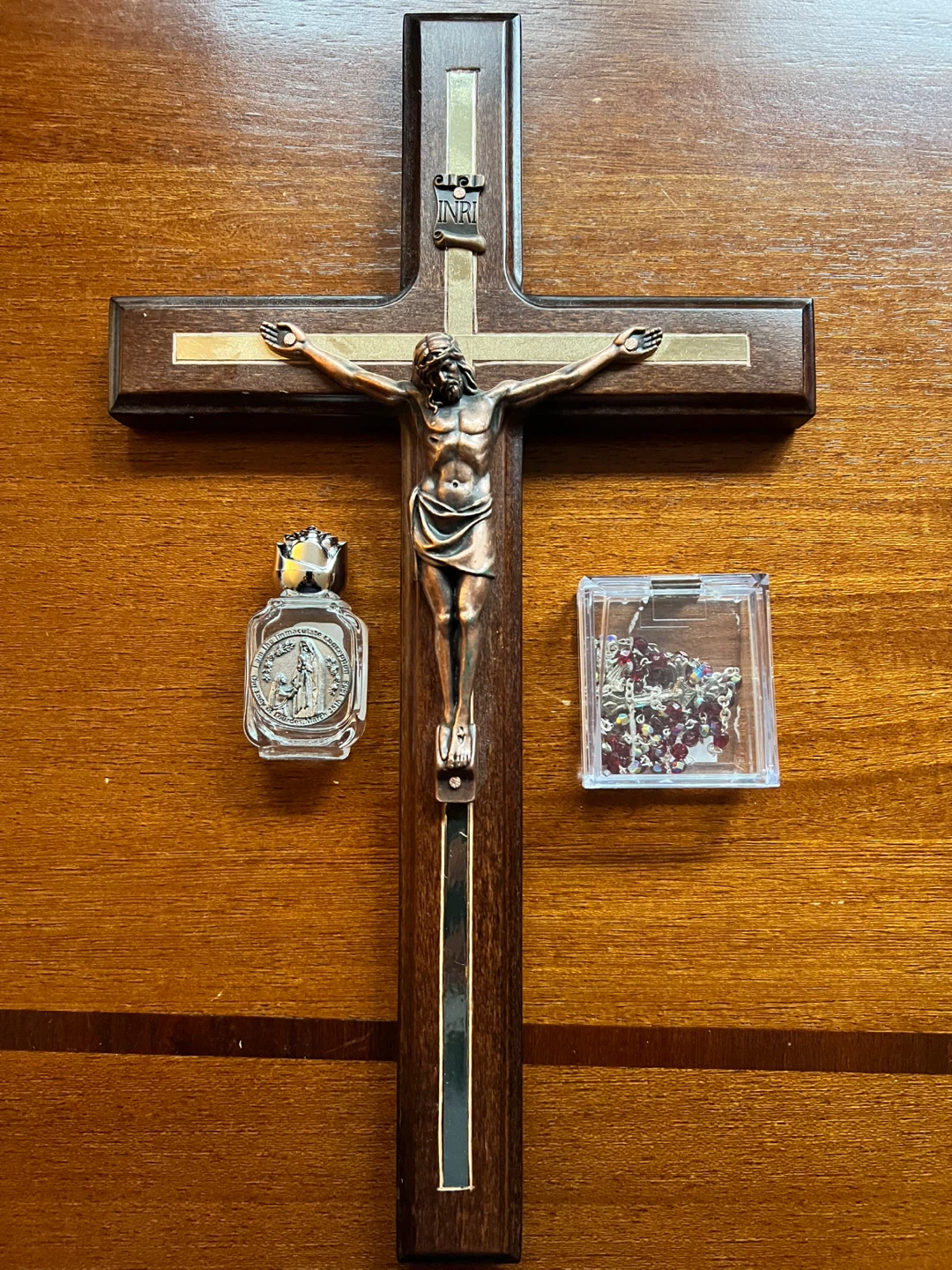 Religious Items - Cross, Holy Water, Rosary