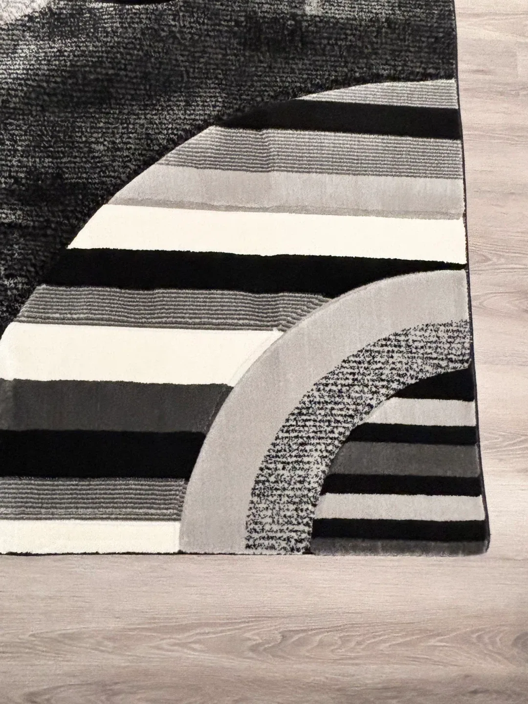 New! Area Rug Grey & Black size 5.25’ by 7.5’ image indicator(2)