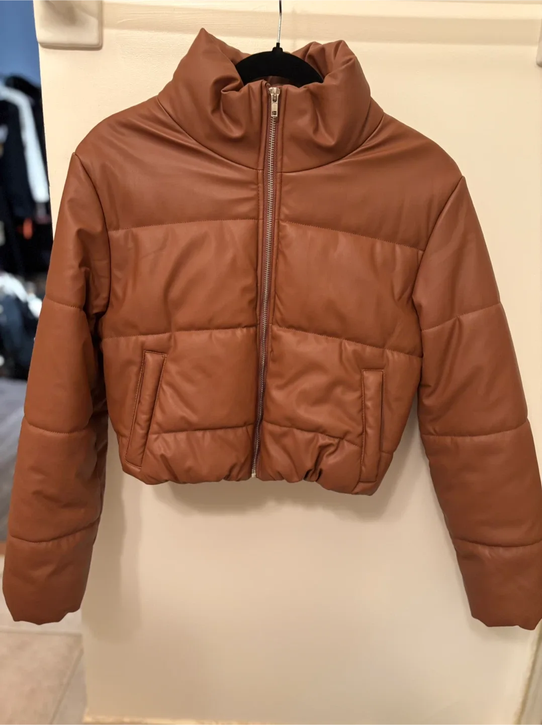 Ambiance Apparel Brown Puffer Jacket - Size M