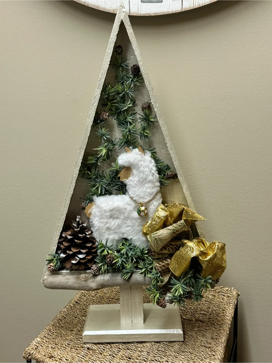 Christmas Tree with Llama Decoration
