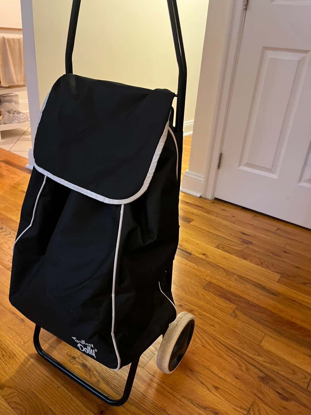 Trolley Dolly Rolling Shopping Cart - Black - photo 2