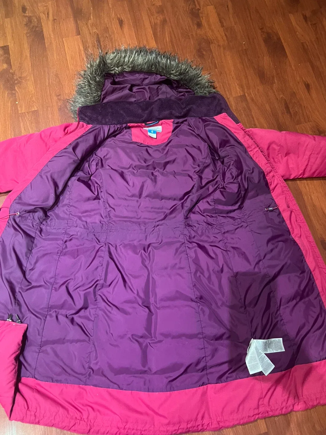 Columbia Pink Winter Coat with Fur Hood image indicator(3)