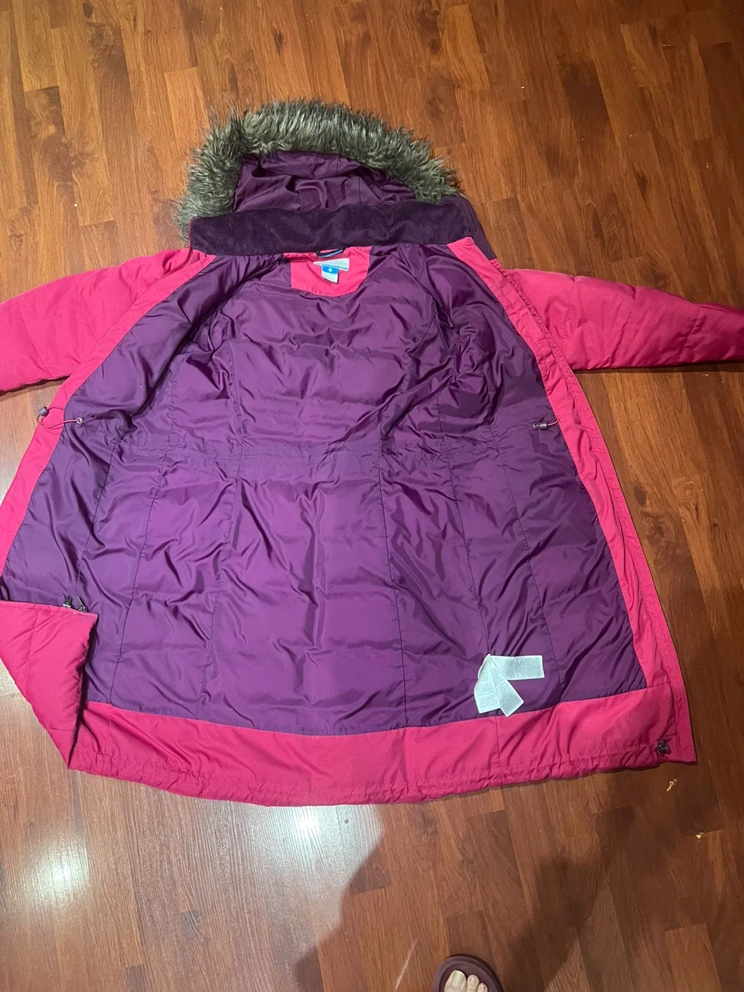 Columbia Pink Winter Coat with Fur Hood image indicator(4)