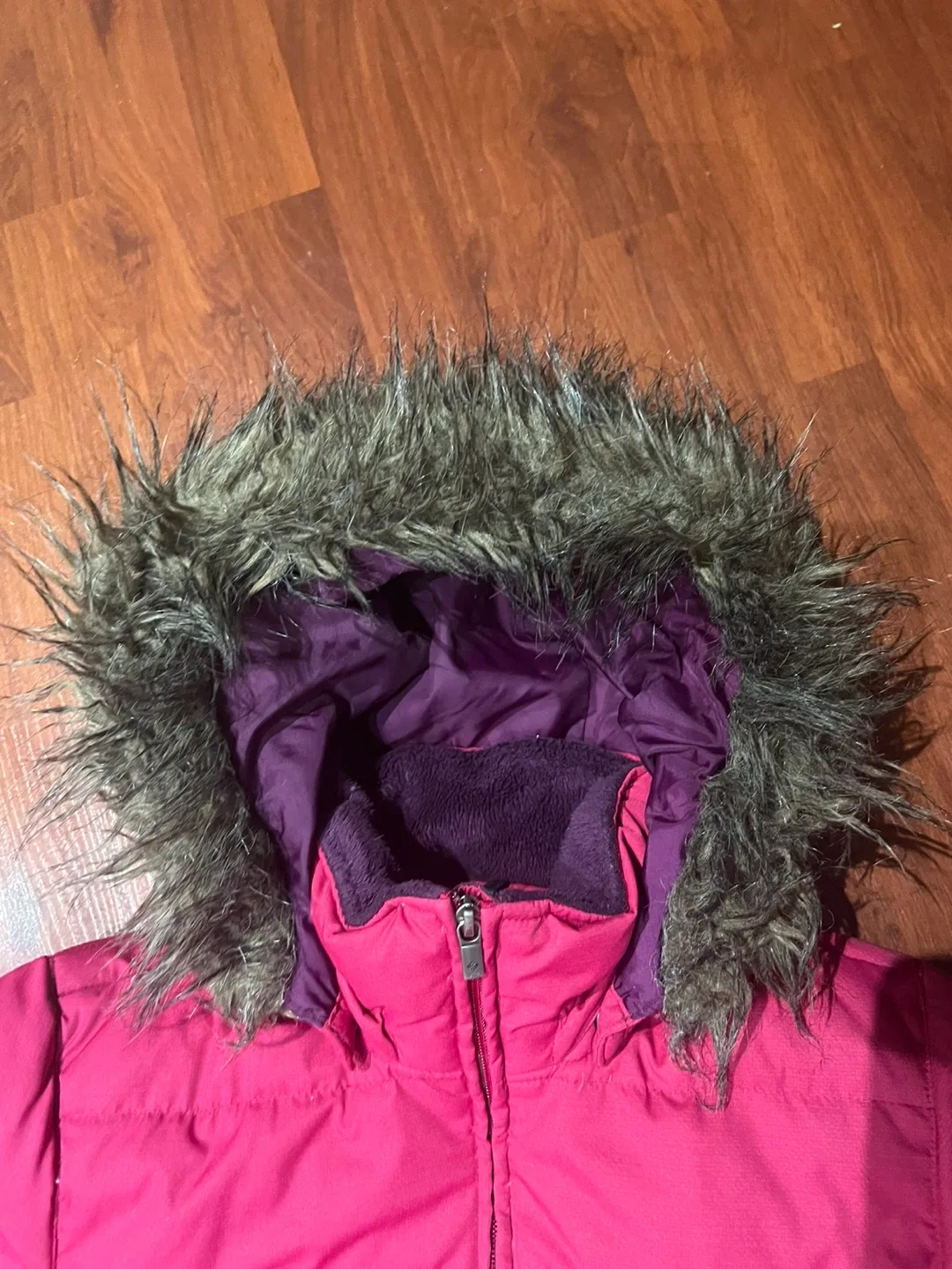 Columbia Pink Winter Coat with Fur Hood image indicator(5)