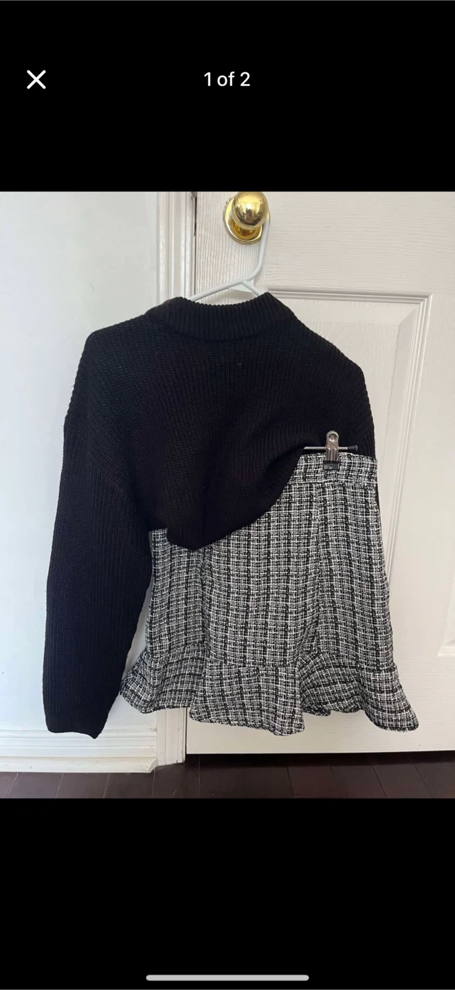 H&M sweater and skirt
