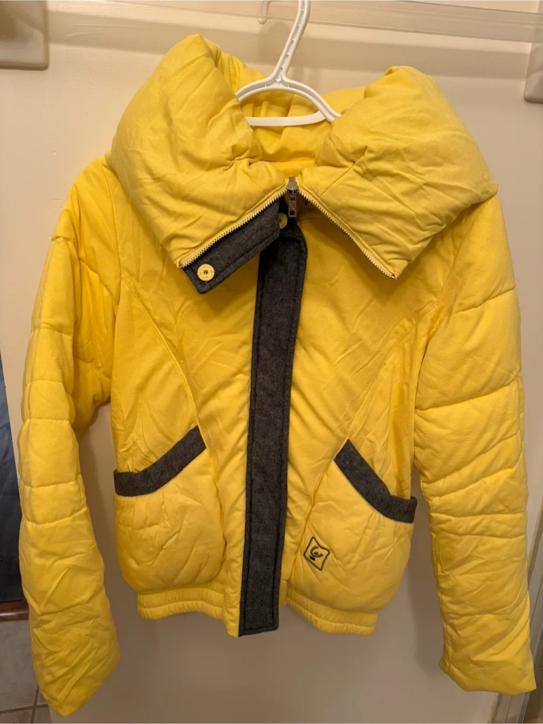 Yellow Esprit Puffer Jacket