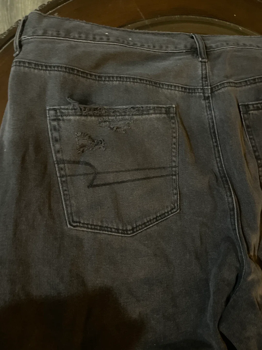 American Eagle Black Distressed Jeans - Size 24 image indicator(5)