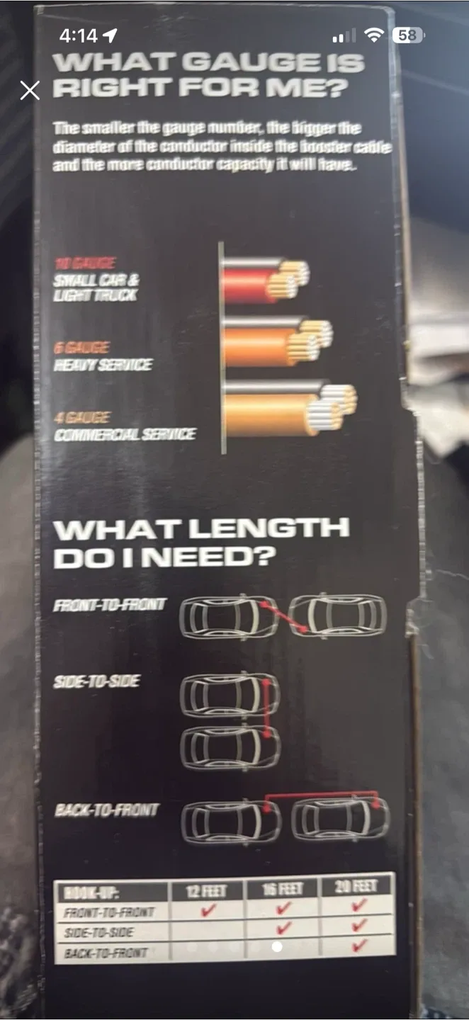 Duracell Booster Cables 16FT 6-Gauge image indicator(4)