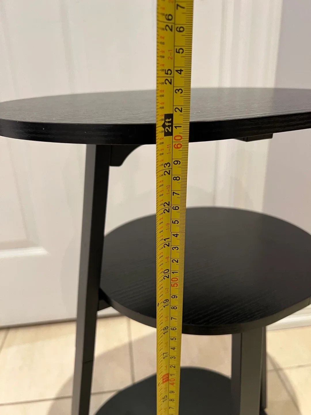 Black Side Table - 26 Inches Tall image indicator(5)