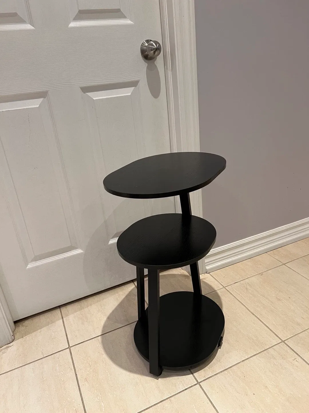 Black Side Table - 26 Inches Tall