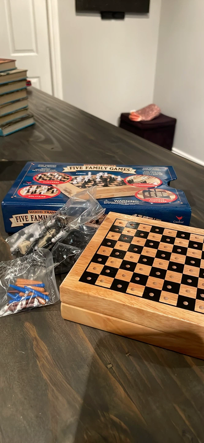Cardinal Five Family Games Wood Travel Set - photo 2
