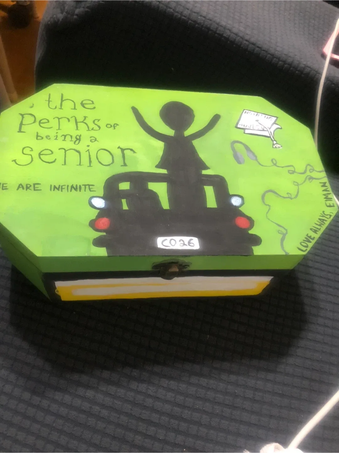 Handmade 'Perks of Being a Senior' Box