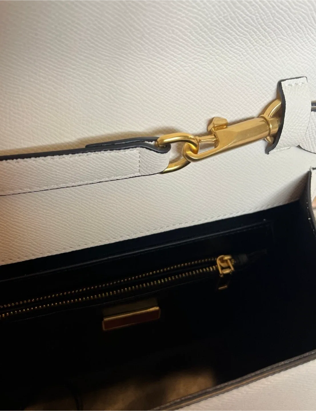 Valentino Garavani White Leather satchel  Top Handle Bag image indicator(3)